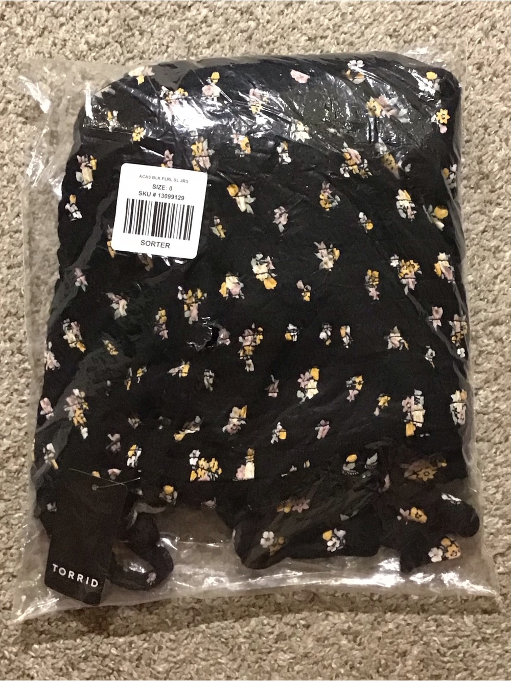 Smocked black Floral Jumpsuit torrid 0x NWT - Picture 4 of 6